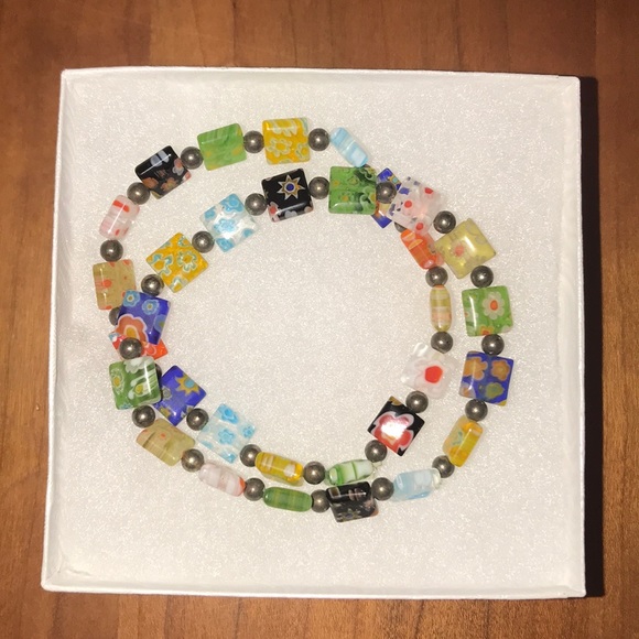 Jewelry - NIB glass and stainless bracelets...set of 2